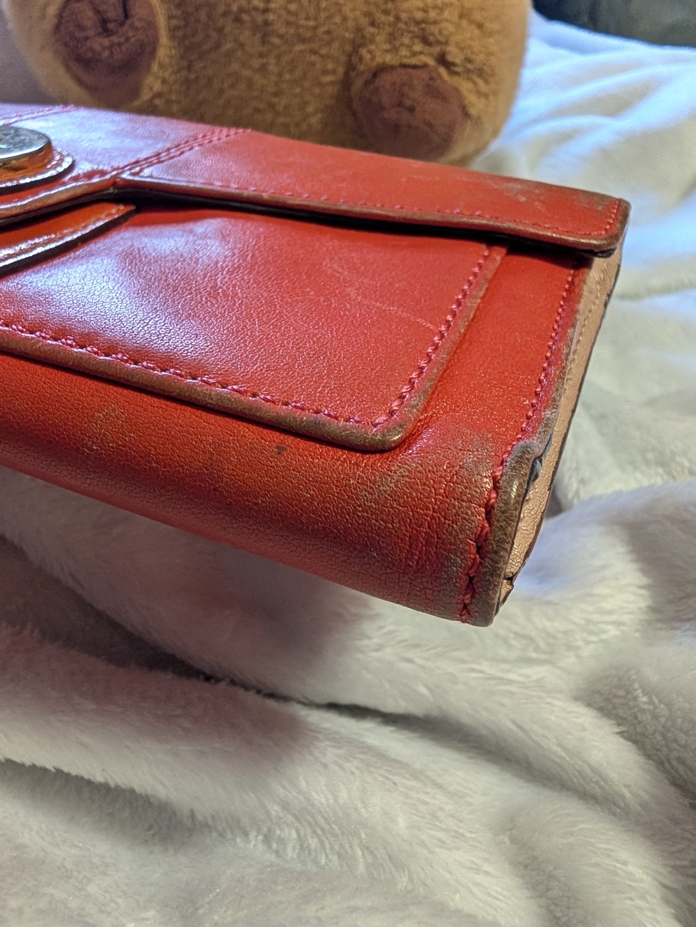 Vintage Y2K Coach Ashley Turnlock Leather Envelope Wallet - Picture 7 of 14